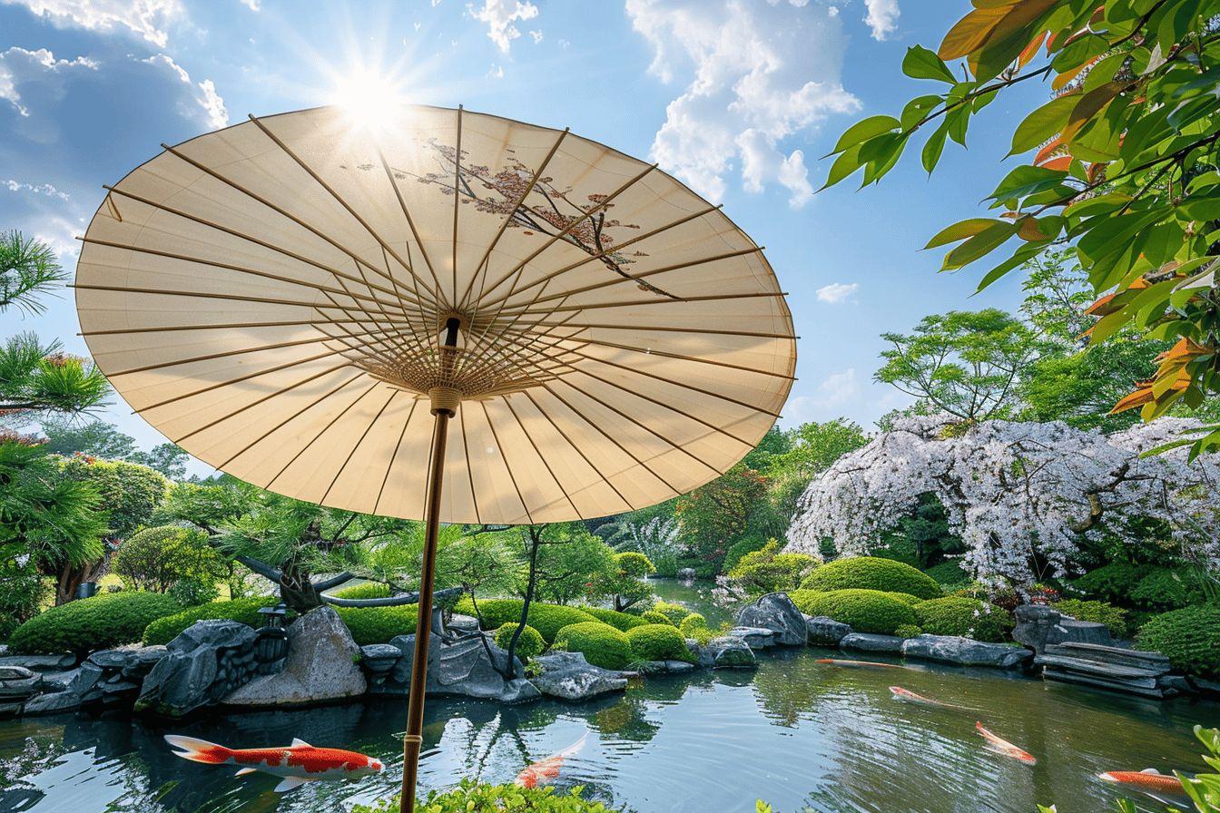 Ombrelle japonaise : parapluie traditionnel et élégant pour se protéger du soleil
