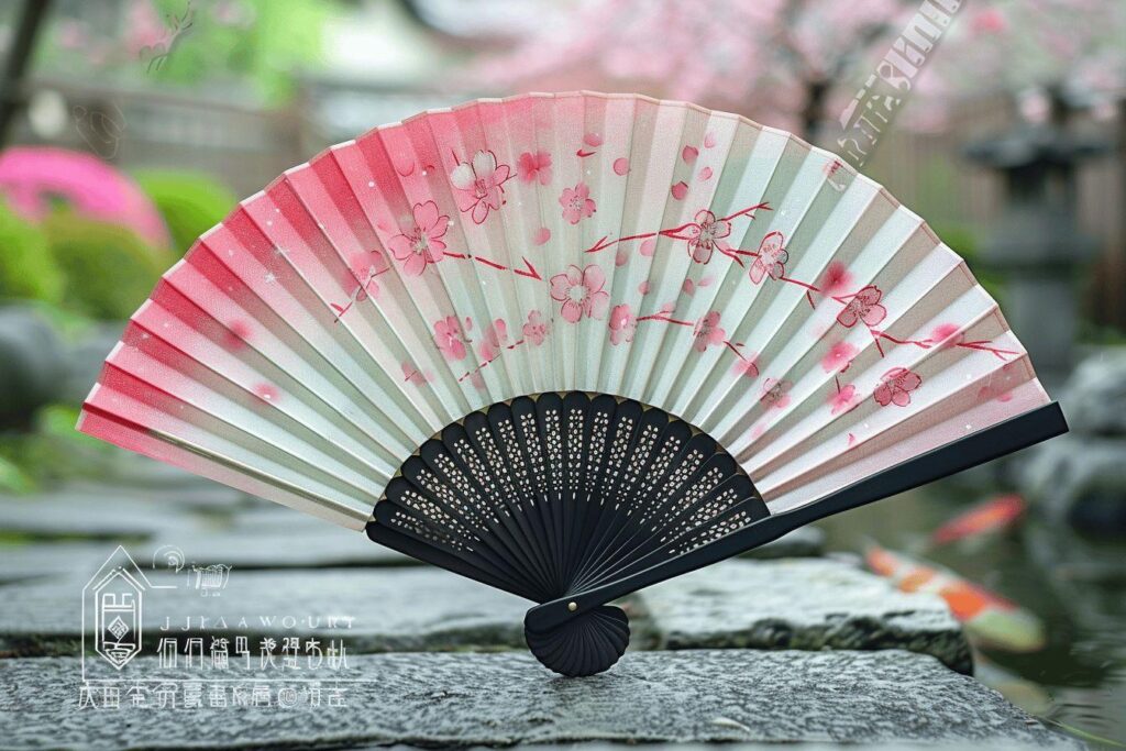 Éventail japonais authentique : rafraîchissement élégant avec un accessoire traditionnel de Kyoto