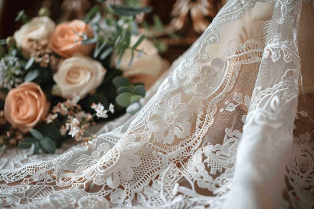 Pochette mariage originale : faire-part de cérémonie en dentelle ou style rétro vintage